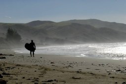 by the beach